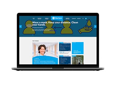Horizon Health Network — website on laptop