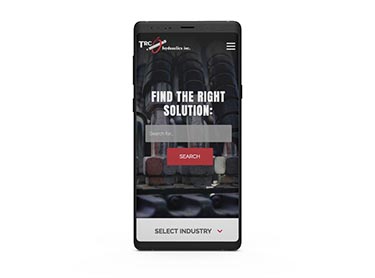 TRC Hydraulics — website on mobile