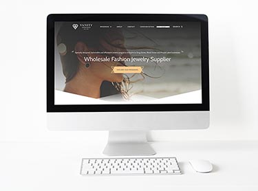 Vanity Fashions — website on desktop