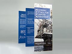 Welaptega tri-fold brochures — offshore inspection services